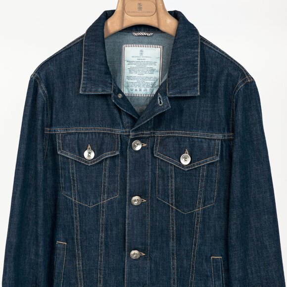 Brunello Cucinelli SS/22 Blue Cotton-Denim Jean Jacket - Picture 5 of 16